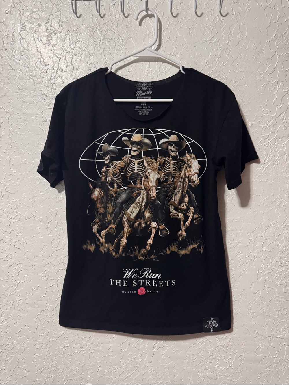 Hasta Muerte Run The Streets Black T-Shirt